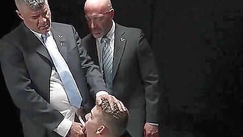 Two black guys fuck two horny sleek